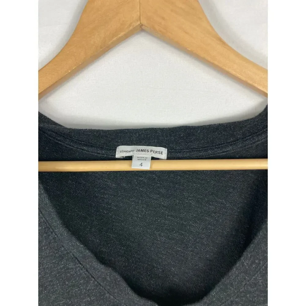 Standard James Perse V Neck Dark Grey Sweater Size 4 / XL
